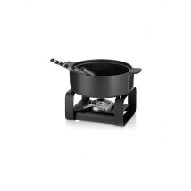 KELA Käsefondue-Set 9tlg. ROMAN Keramik Schwarz schwarz