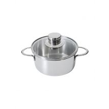 KELOMAT MINI Bratentopf mit Glasdeckel 14 cm silber