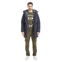 KNOWLEDGE COTTON APPAREL Softshell Parka blau | L