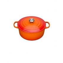 LE CREUSET Bräter rund Signature 24cm/4,2l (Ofenrot) orange