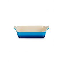 LE CREUSET Rechteckige Auflaufform Tradition aus Steinzeug 26x19cm/2,4l Azure blau