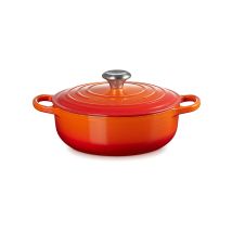 LE CREUSET Sauteuse SIGNATURE 24cm Ofenrot orange