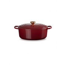 LE CREUSET Bräter oval SIGNATURE 31cm 6,3l 6,3l Garnet dunkelrot