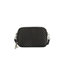LES VISIONNAIRES Ledertasche - Mini Bag LOLA QUILTING schwarz