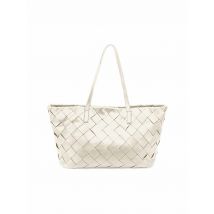 LES VISIONNAIRES Ledertasche - Shopper ODILE WEAVE weiss