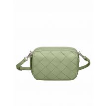 LES VISIONNAIRES Ledertasche - Mini Bag EMILY WEAVE grün