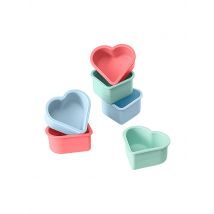 LURCH Flexiform Muffinliner Herz 6er Set Pastel Mix bunt
