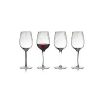 LYNGBY GLAS Rotweinglas Set 4tlg. mit Goldkante PALERMO 40cl
