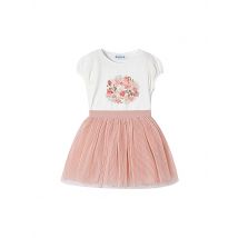 MAYORAL Mädchen Set 2-teilig T-Shirt und Rock rosa | 92