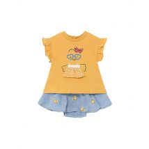 MAYORAL Baby Set 2-teilig T-Shirt mit Rock gelb | 62