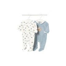 MAYORAL Baby Strampler 2er Set  hellblau | 74