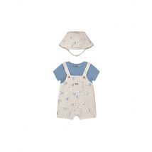MAYORAL Baby Set 2-teilig Strampler mit Mütze beige | 56