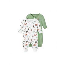 NAME IT Baby Schlafoverall 2er Pkg weiss | 50