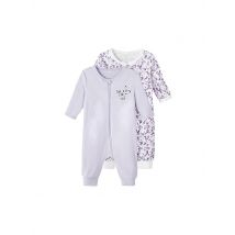 NAME IT Baby Schlafoverall 2er Pkg  PURPLE FLOWER lila | 50