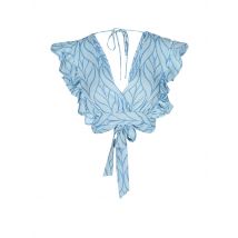 PEARL & CAVIAR Top Cropped Fit ZAKAR blau | S/M