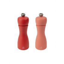 PEUGEOT Pfeffer- und Salzmühle Set TAHITI FEUER 2-tlg. 15cm Buche / Apricot und Rot rot