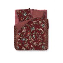 PIP STUDIO Perkal Bettwäsche Poppy Stitch 2x 70x90cm / 200x200cm dunkelrot