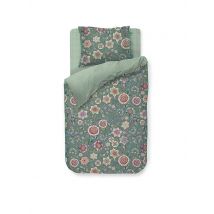 PIP STUDIO Perkal Bettwäsche VIVA LAS FLORES 70x90cm/140x200cm Green dunkelgrün