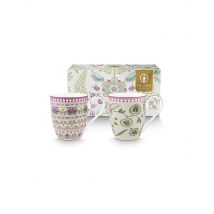 PIP STUDIO Henkelbecher 2er Set XLarge LILY & LOTUS 450ml lila