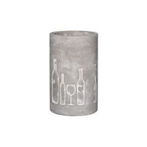 RAEDER Flaschenkühler aus Beton 21cm Flasche und Glas grau