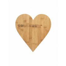 RAEDER Herz-Schneidbrett mittel Der Mensch lebt nicht vom Brot... 29x26cm braun