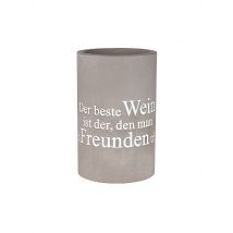 RAEDER Flaschenkühler BETON 21cm Der beste Wein grau