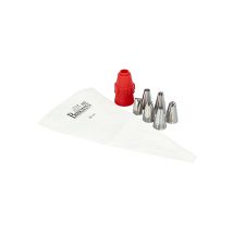 RBV BIRKMANN Spritzbeutel Set EASY 8-tlg Weiss/Edelstahl weiss