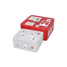RBV BIRKMANN Keksdose Set 2tlg. groß DEAR SANTA Rot/Grau rot