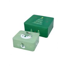 RBV BIRKMANN Keksdose Set 2tlg. groß CHRISTMAS TREE Gruen hellgrün