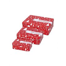 RBV BIRKMANN Keksdose Set 3tlg. GIFT WRAP Rot rot