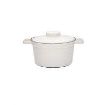 RIESS Emaille Topf mit Deckel Aromapot - Truehomeware 24cm 3,5l  weiss