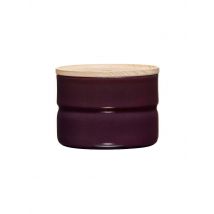 RIESS Frischhaltedose - Emaille Vorratsdose mit Eschenholz-Deckel Truehomewear  6cm 230ml lila