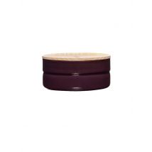 RIESS Frischhaltedose - Emaille Vorratsdose mit Eschenholz-Deckel Truehomewear  6cm 615ml lila