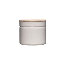 RIESS Frischhaltedose - Emaille Vorratsdose mit Eschenholz-Deckel Truehomewear 12cm 1390ml grau