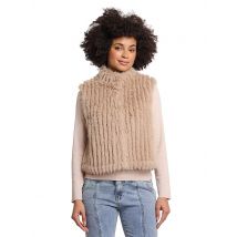 RINO&PELLE Gilet in Felloptik DAVA beige | 38
