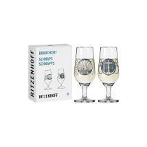 RITZENHOFF Schnapsglas 2-er Set BRAUCHZEIT #1 und #2 Philip Harris 2023 bunt