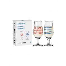 RITZENHOFF Schnapsglas 2-er Set BRAUCHZEIT #3 und #4 Daniela Garreton 2023 bunt