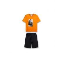 SANETTA Jungen Pyjama 2-teilig T-Shirt und Shorts orange | 140