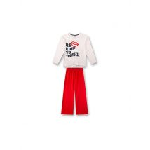 SANETTA Mädchen Pyjama 2-teilig Langarmshirt und Hose creme | 152