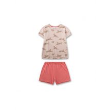 SANETTA Mädchen Pyjama 2-teilig T-Shirt und Shorts hellbraun | 164