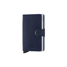 SECRID Geldbörse - Miniwallet Vegetable Tanned Mini Navy/Silver blau