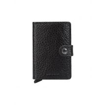 SECRID Geldbörse - Miniwallet Vegetable Tanned Black/Black schwarz