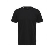 SELECTED T-Shirt SLHASPEN  schwarz | L