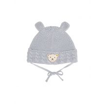 STEIFF Baby Mütze - Haube hellgrau | 45