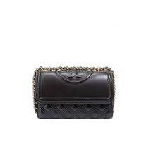 TORY BURCH Ledertasche - Schultertasche FLEMING Small schwarz