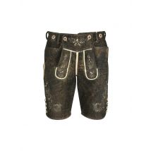 WEINBAUER Lederhose aus Rothirschleder Wildruf schwarz | 56