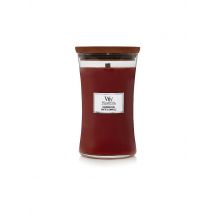 WOODWICK Sanduhrkerze Knisterdocht 610g Large Cinnamon Chai dunkelrot