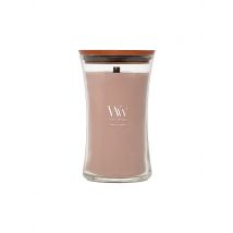 WOODWICK Sanduhrkerze Knisterdocht 610g Large Patchouli Creme  beige
