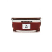 WOODWICK Ellipsenkerze Knisterdocht 454g Cinnemon Chai dunkelrot