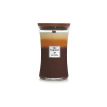 WOODWICK Sanduhrkerze Knisterdocht 454g Trilogy Cafe Sweets  braun